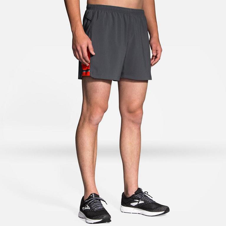 Brooks Men's Sherpa 5 Running Shorts - Grey (OBEL06738)